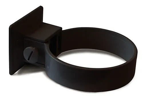 Rørklammer plast 110mm sort sett av 2 stk.