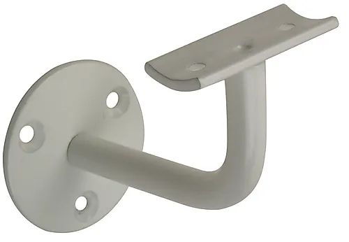 Gelenderholder stål hvitlakkert