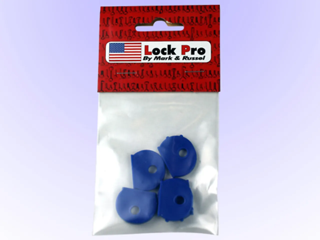 Nøkkelkappe blå 5-pk gds