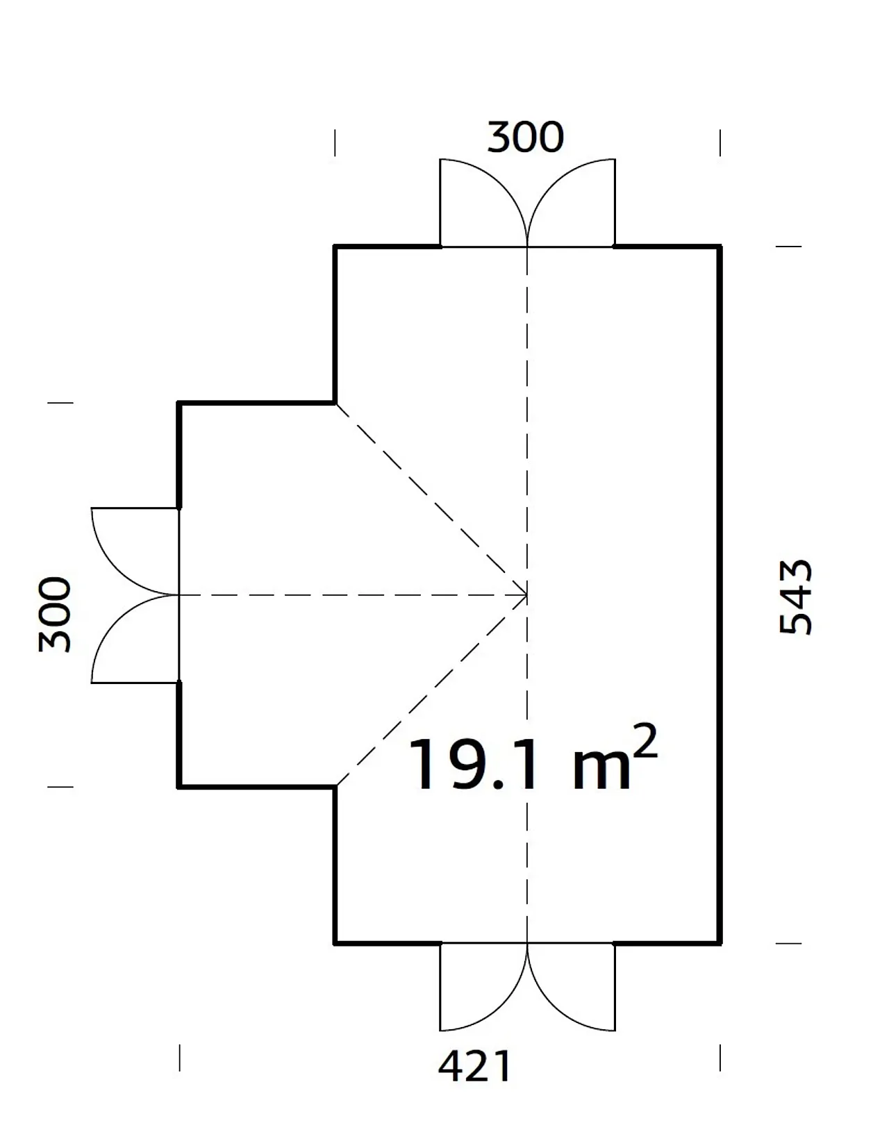 Veksthus Emilia 19,1 m² gråmalt Veksthus Emilia 19,1 m² gråmalt