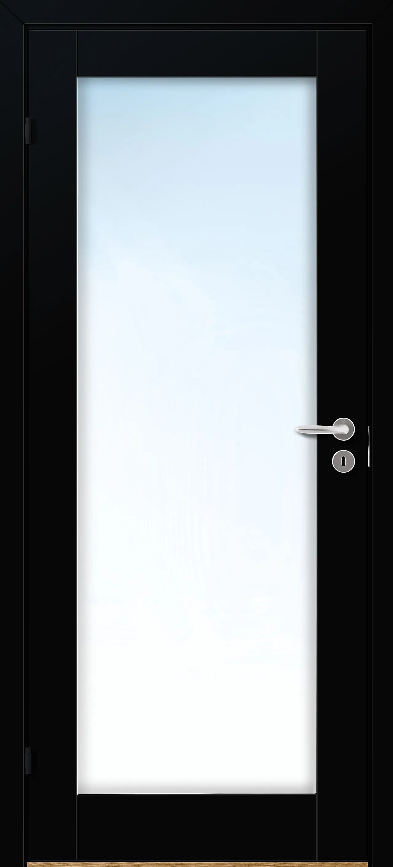 Innerdør Stil 1 spesial med glass svart 80x200 cm