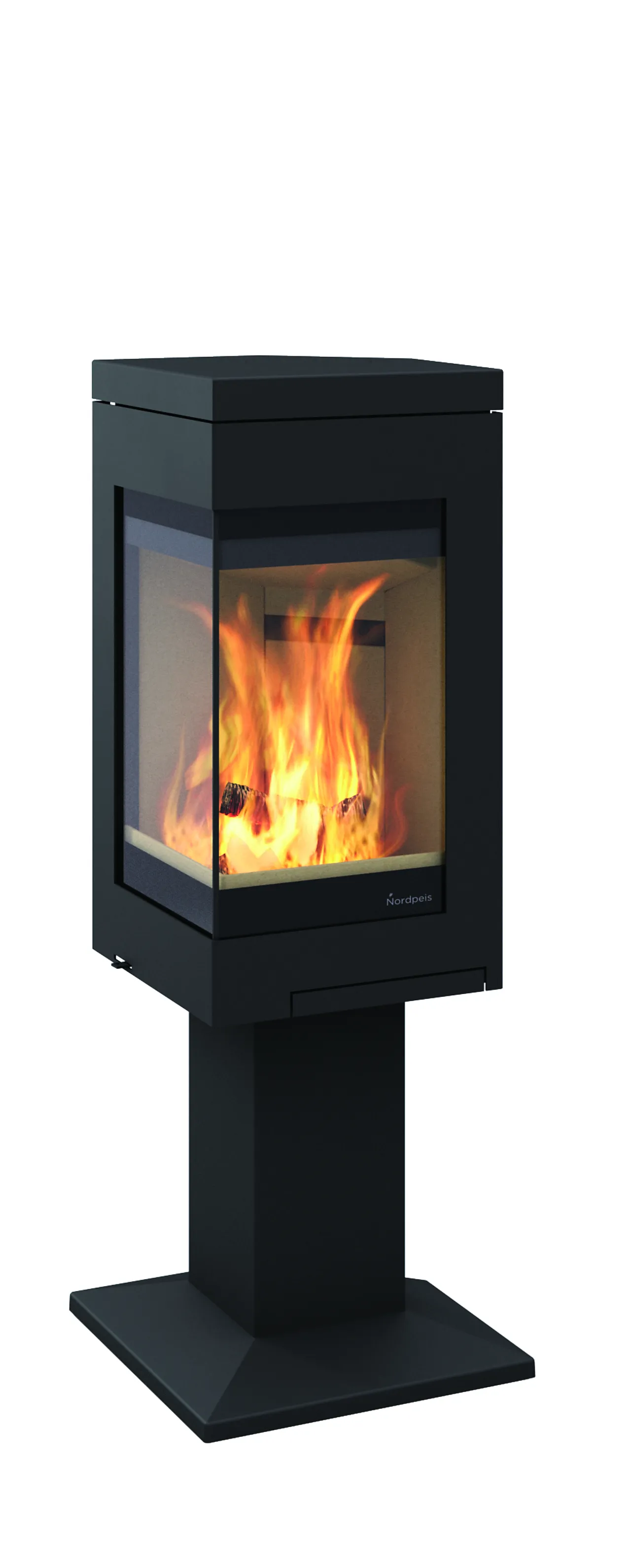 Nordpeis Quadro 1 Basic vedovn med vinklet glass