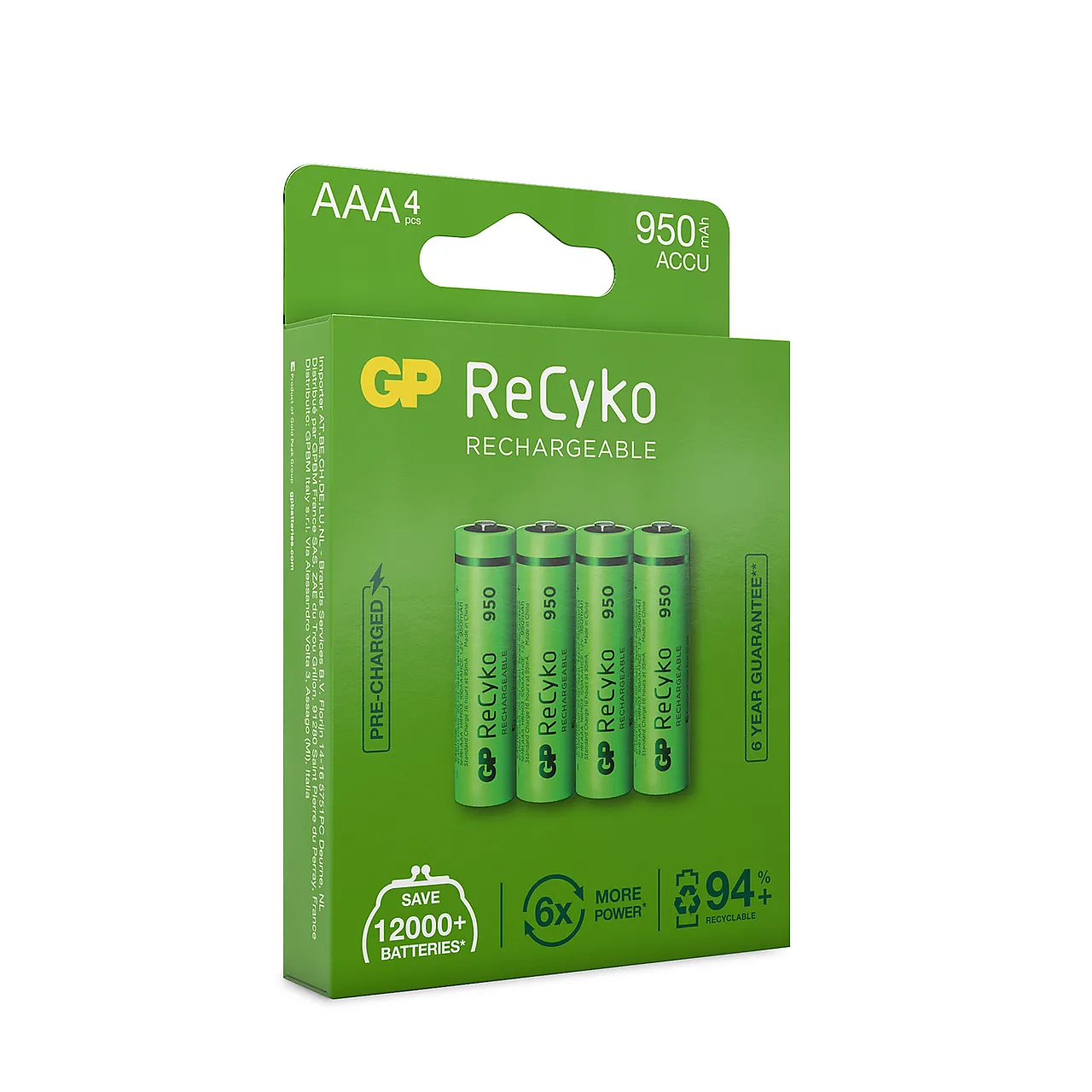 Batteri ReCyko AAA oppladbar 950 mAh 4pk Batteri ReCyko AAA oppladbar 950 mAh 4pk