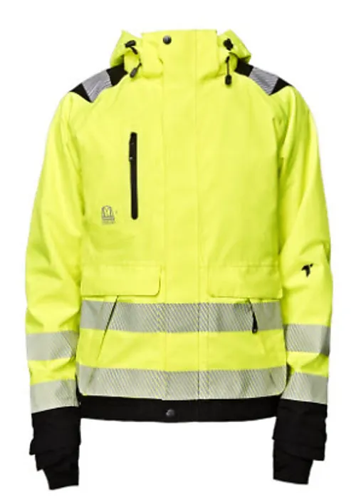 Skalljakke Hi-Viz KL.3 gul/sort XL