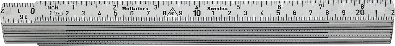 Tommestokk alum a61-2-10 metris/tomme hultafors