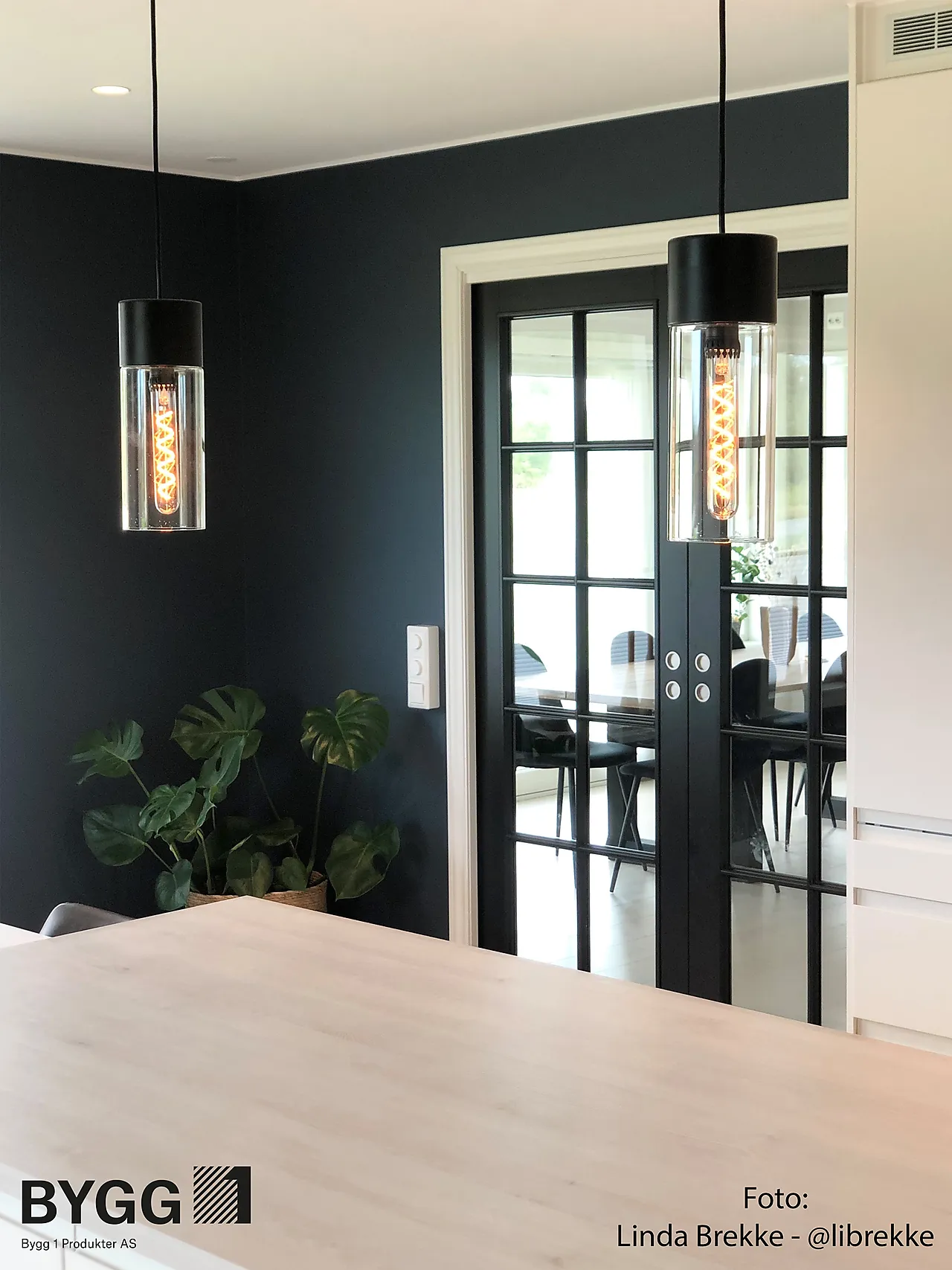 Skyvedør Kari lett helglass hvit 100x210 cm null - 100x210 cm - 3 - Miniatyr