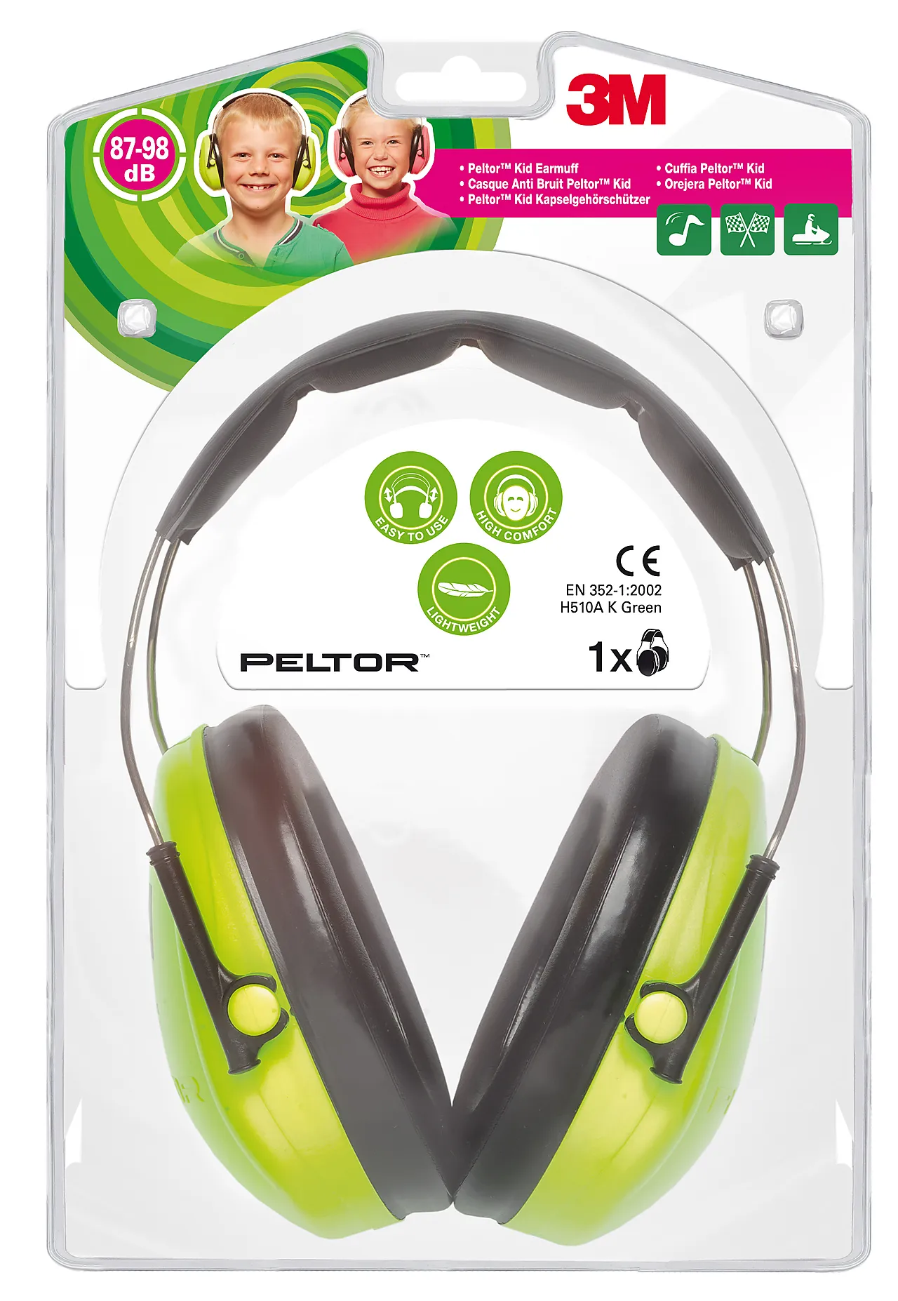 Øreklokke grønn peltor kid uh510ak c1g Øreklokke grønn peltor kid uh510ak c1g