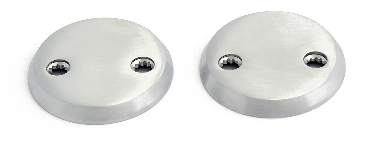 Blindskilt med hjertehull børstet krom Blindskilt med hjertehull børstet krom