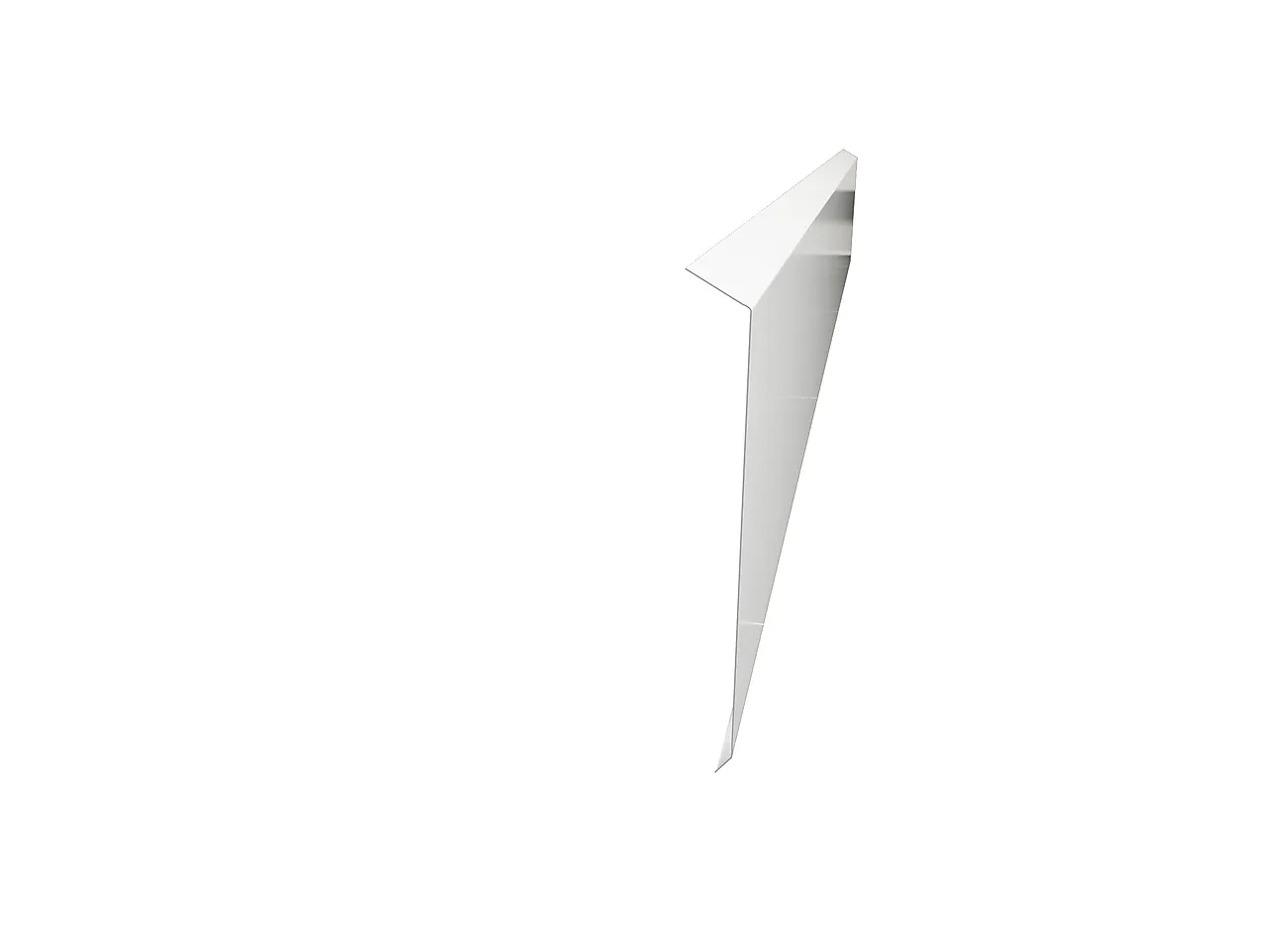 Takfot l-tak stål 200mm hvit 2m takrenne isola Takfot l-tak stål 200mm hvit 2m takrenne isola