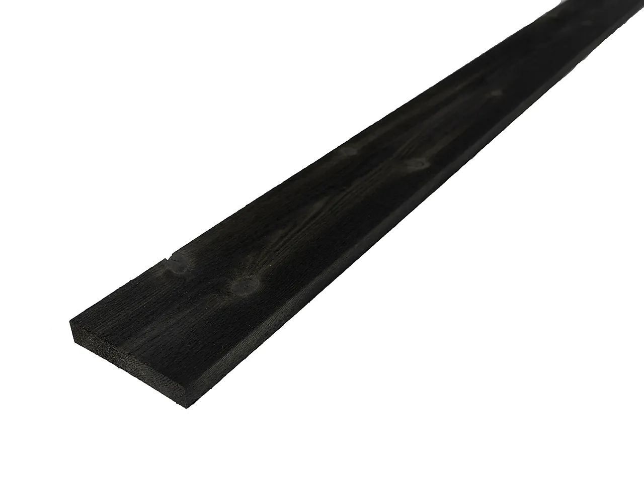 Kledning rektangulær furu 19x98 mm svart null - null - 2 - Miniatyr