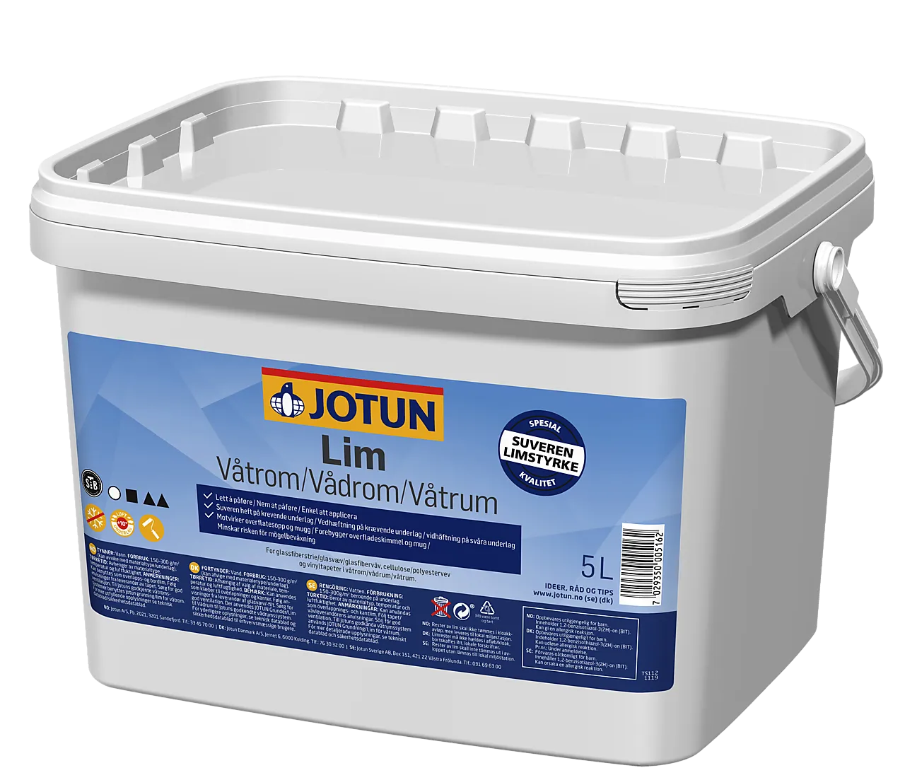 Jotun lim våtrom 5l vegglim Jotun lim våtrom 5l vegglim