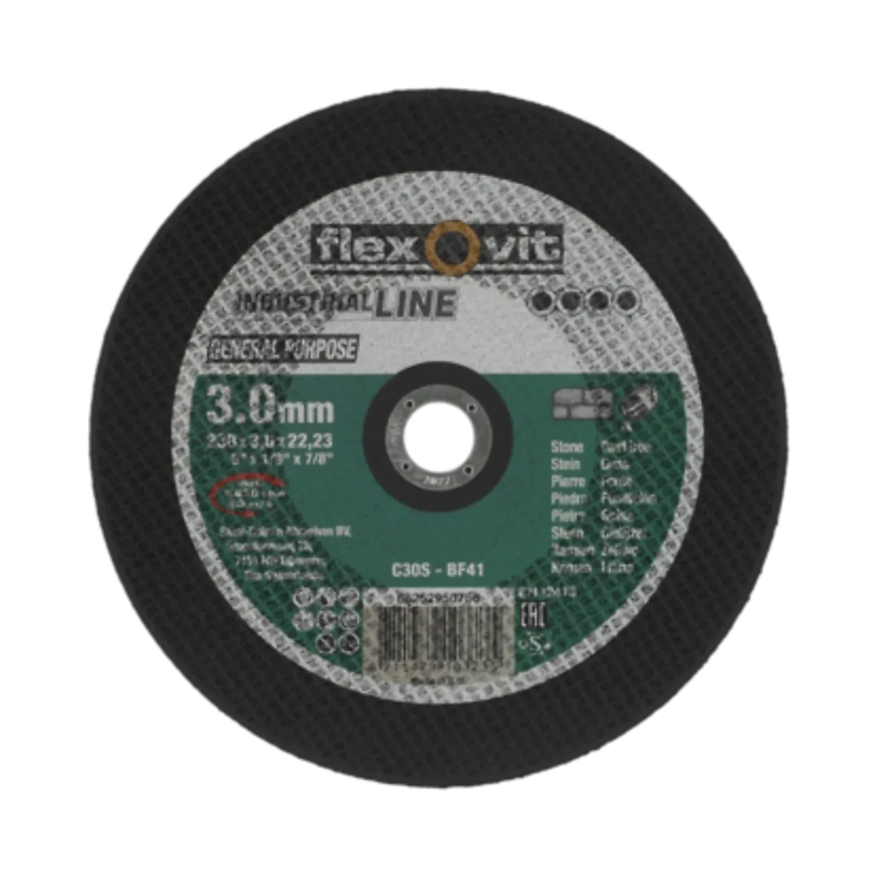 Kappeskive stein 230x3 f flexovit stein c30s Kappeskive stein 230x3 f flexovit stein c30s