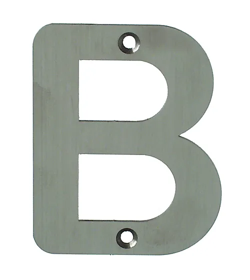 Husnummer b 80mm rustfri pn-b