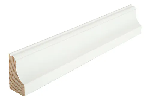 Karnisslist 21x45 mm hvitmalt furu NCS S0502Y