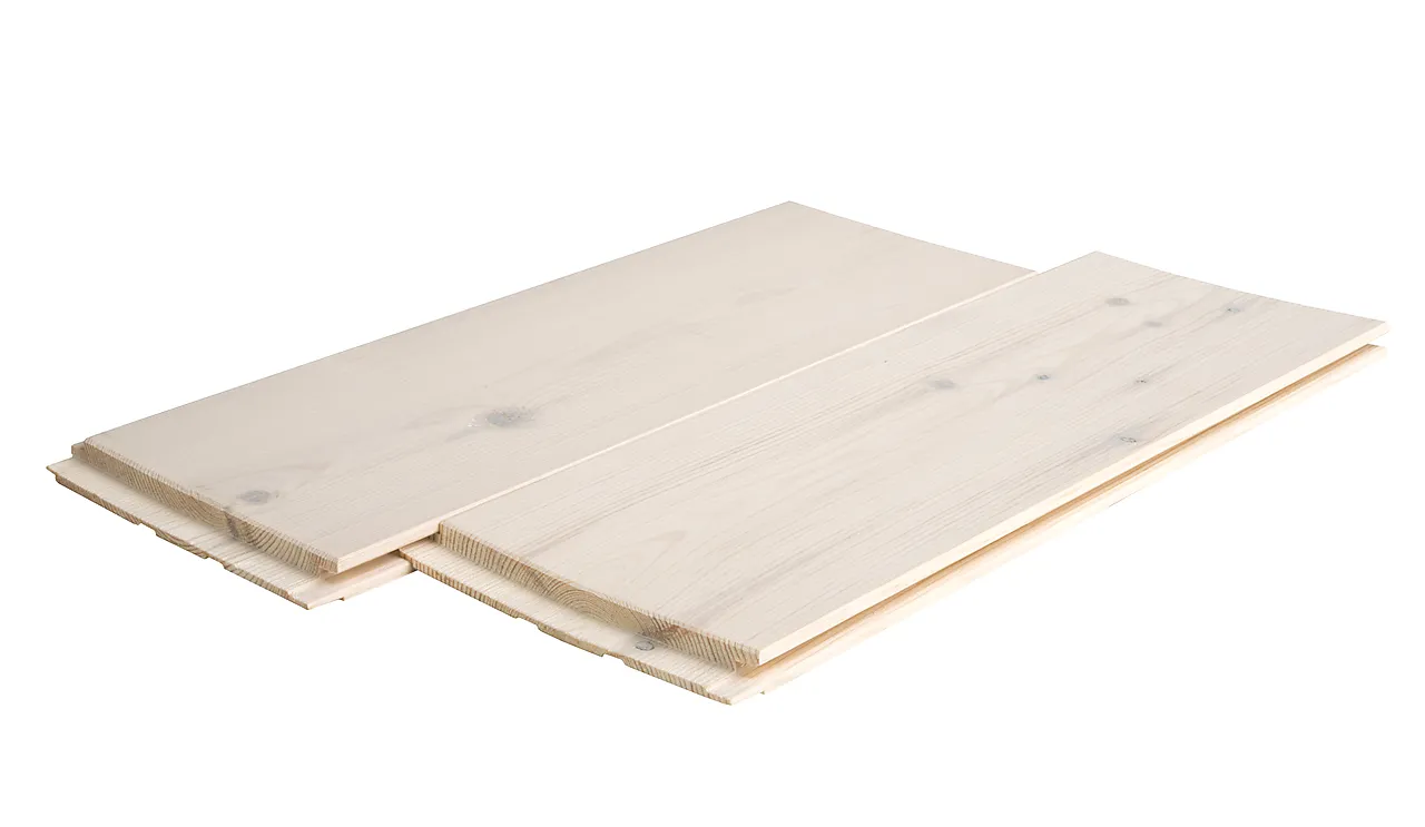 Glattpanel 12x120 mm furu klasse 1 hvitlasert