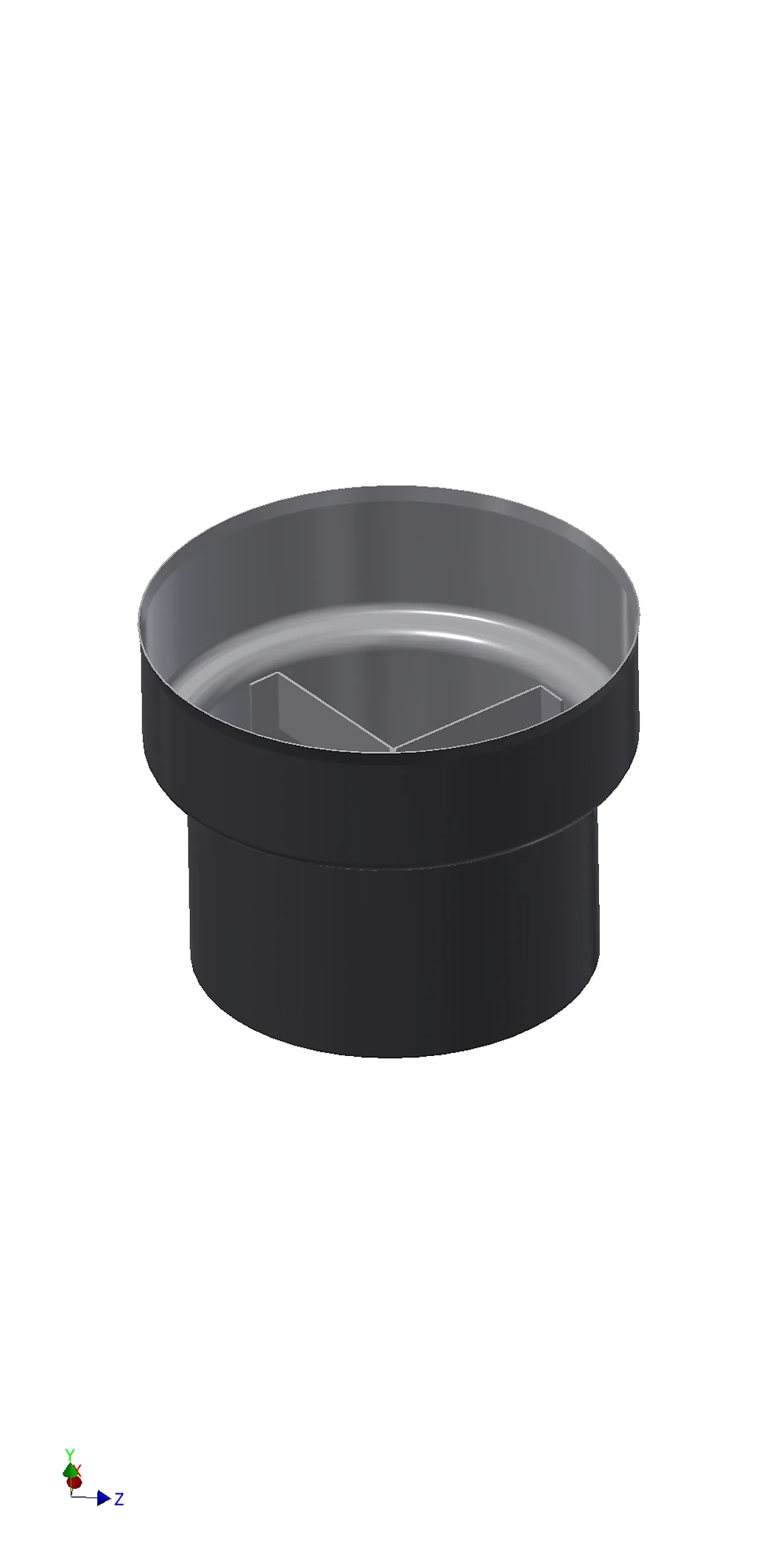 OVERGANG 125-150 SORT PM Ø150 OVERGANG 125-150 SORT PM Ø150