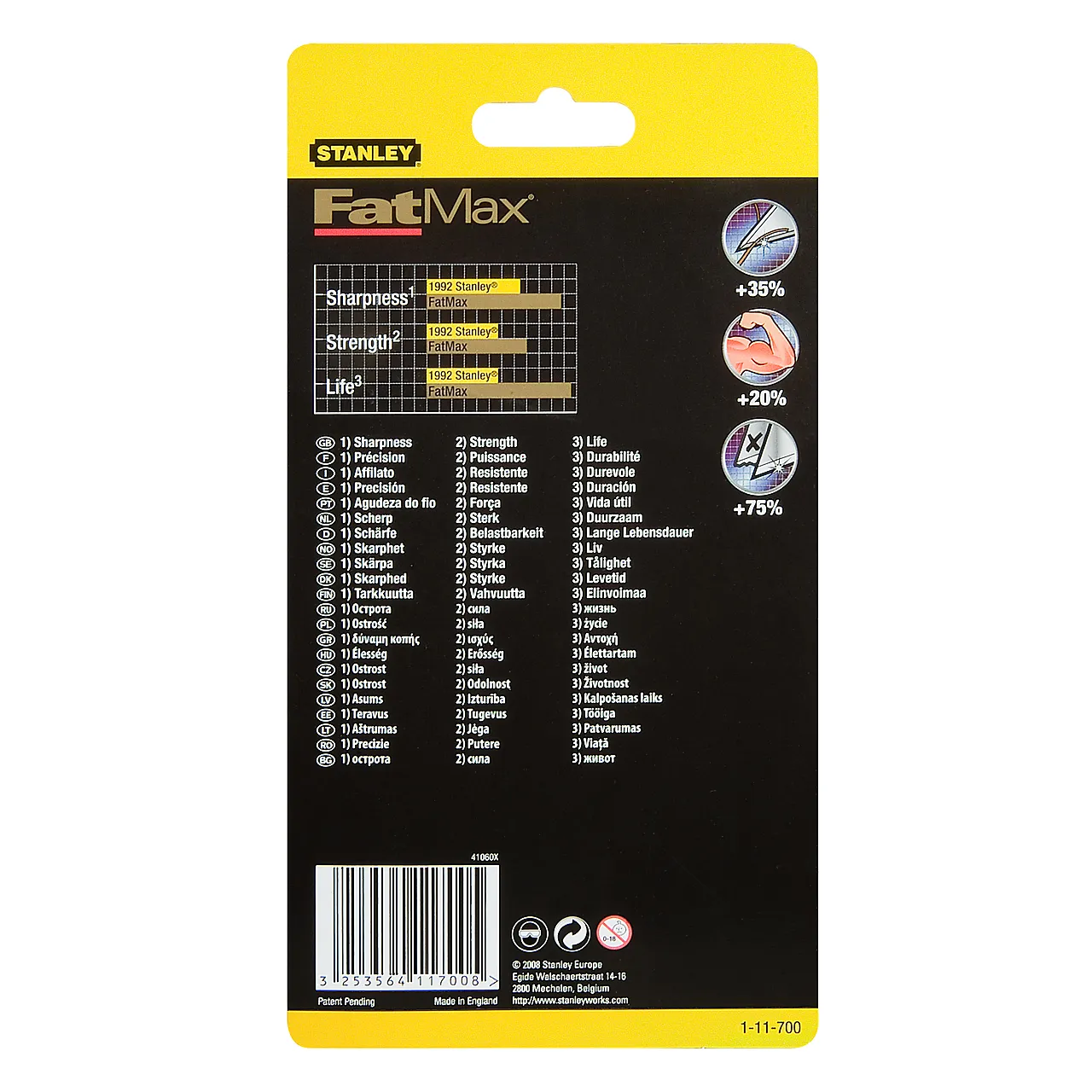 Stanley knivblad fatmax std 100 pk 1-11-700