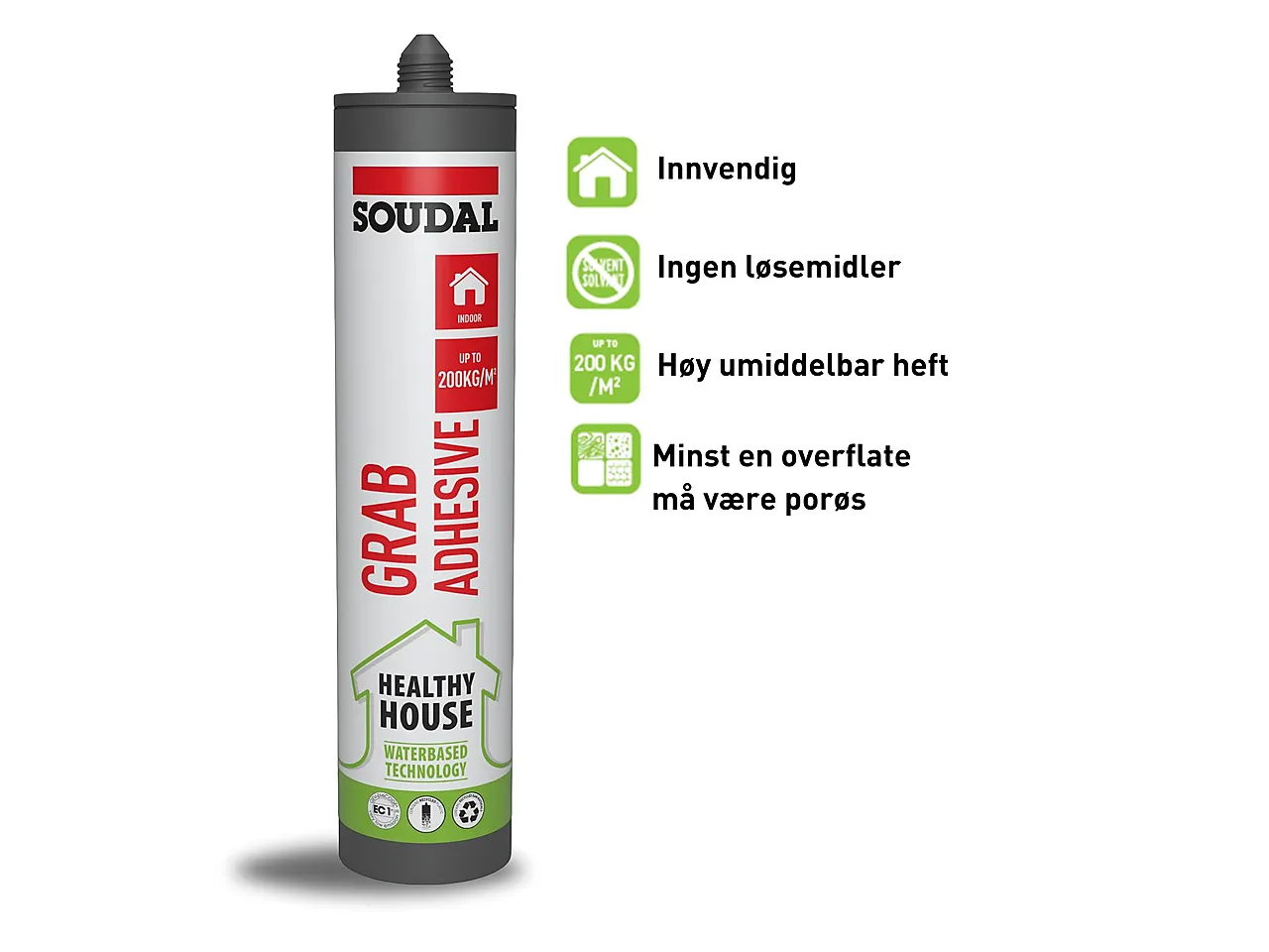 Montasjelim Grab Adhesive 290 ml 12 stk