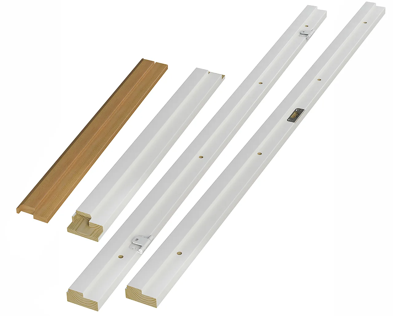 Karmlist furu hvit bomull 22 mm anslagsterskel S0502-Y 90X200 mm