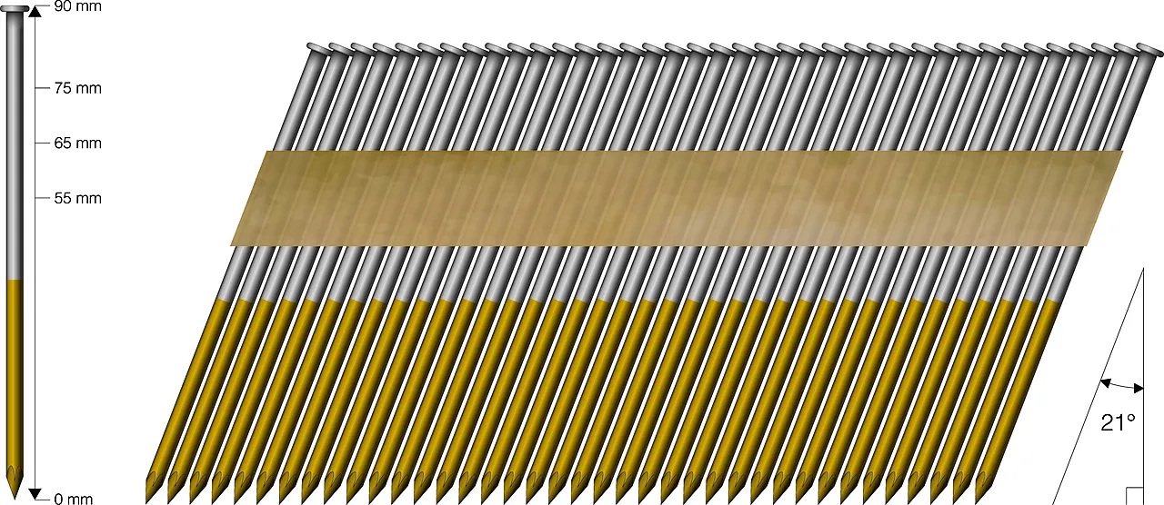 Stavspiker 21gr 31/90 vgkcc a500 mft varmgalv kammet cement coating null - null - 2 - Miniatyr