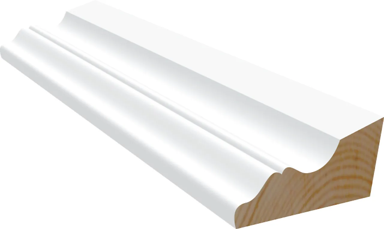 Taklist furu M600 hvit bomull S0502-Y 21x44x4400 mm