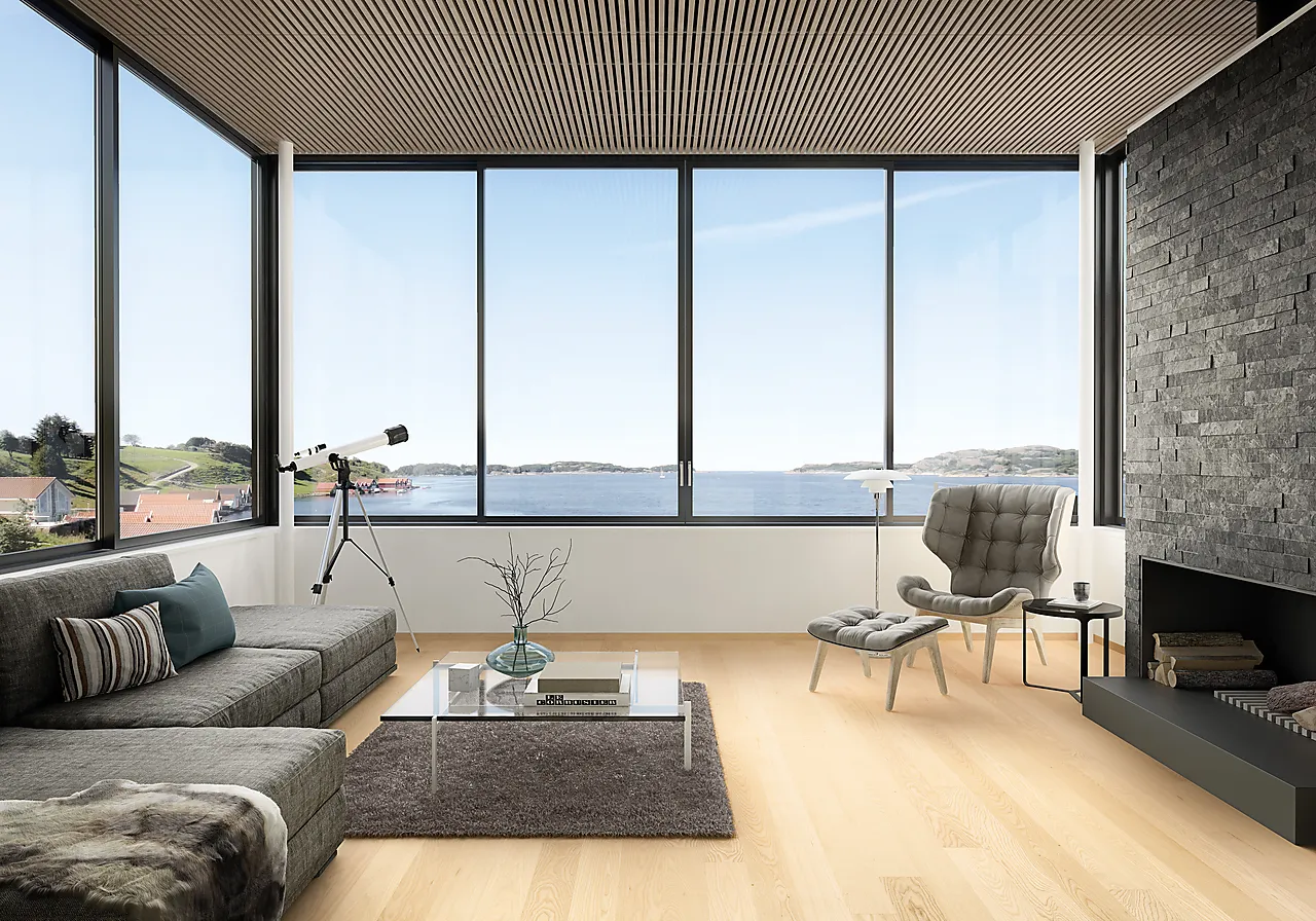 Boen parkett Ask hvit Andante Plank Live Pure Lakk null - null - 2 - Miniatyr