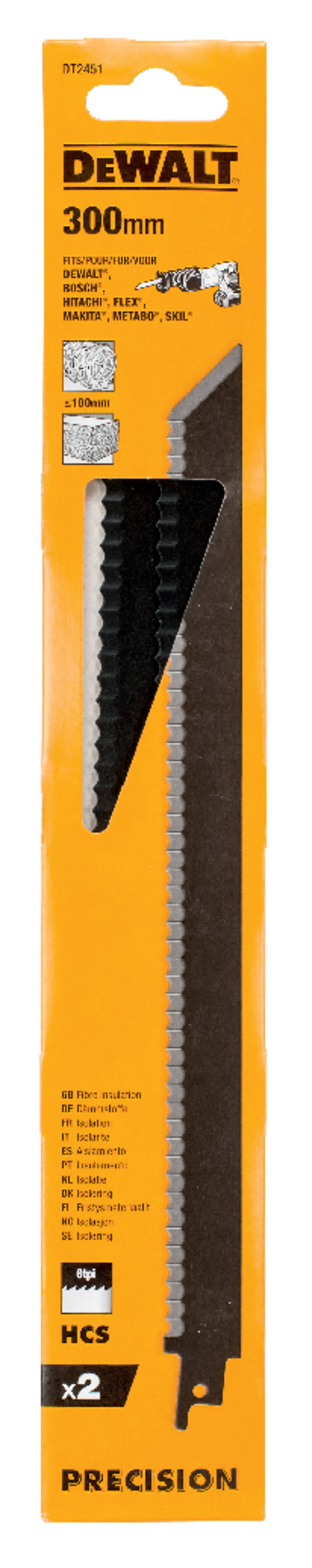Bajonettsagblad 300mmx2 DT2451