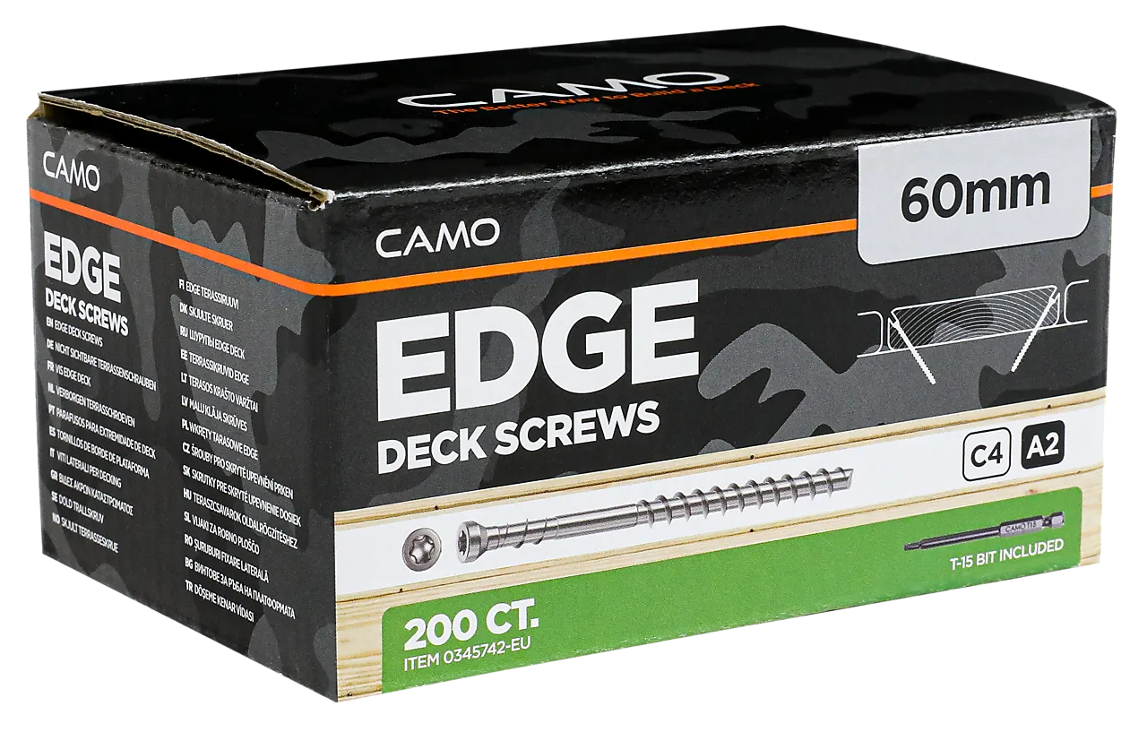 Camo terrasseskrue A2 rustfri 4,2x60 mm 200 stk null - 4,2x60 - 3 - Miniatyr