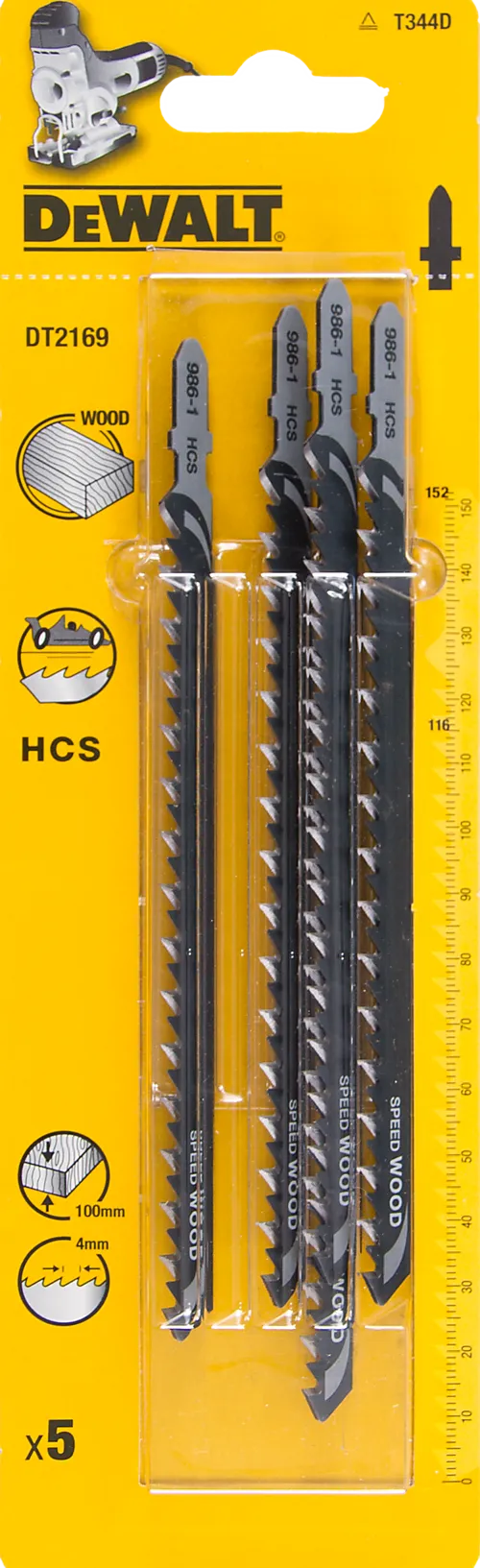 Stikksagblad DT2169 tre 100 mm 5 stk