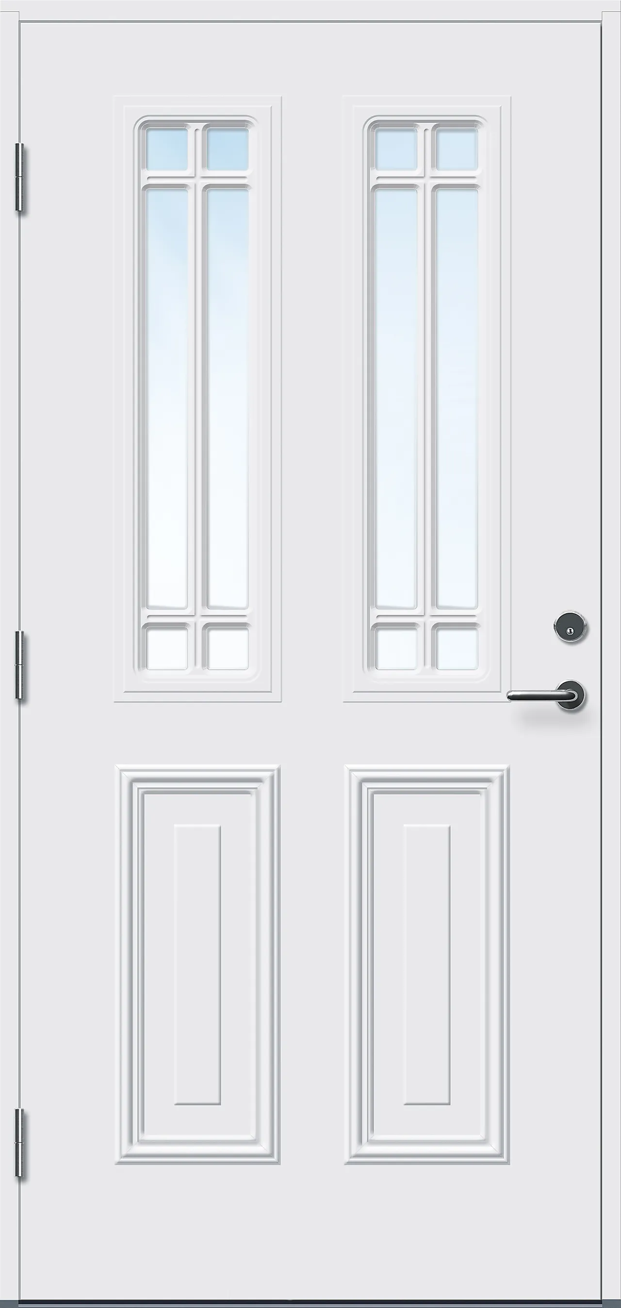 Ytterdør Mandal med glass hvit venstre 100x210 cm null - 100x210 cm - 3 - Miniatyr