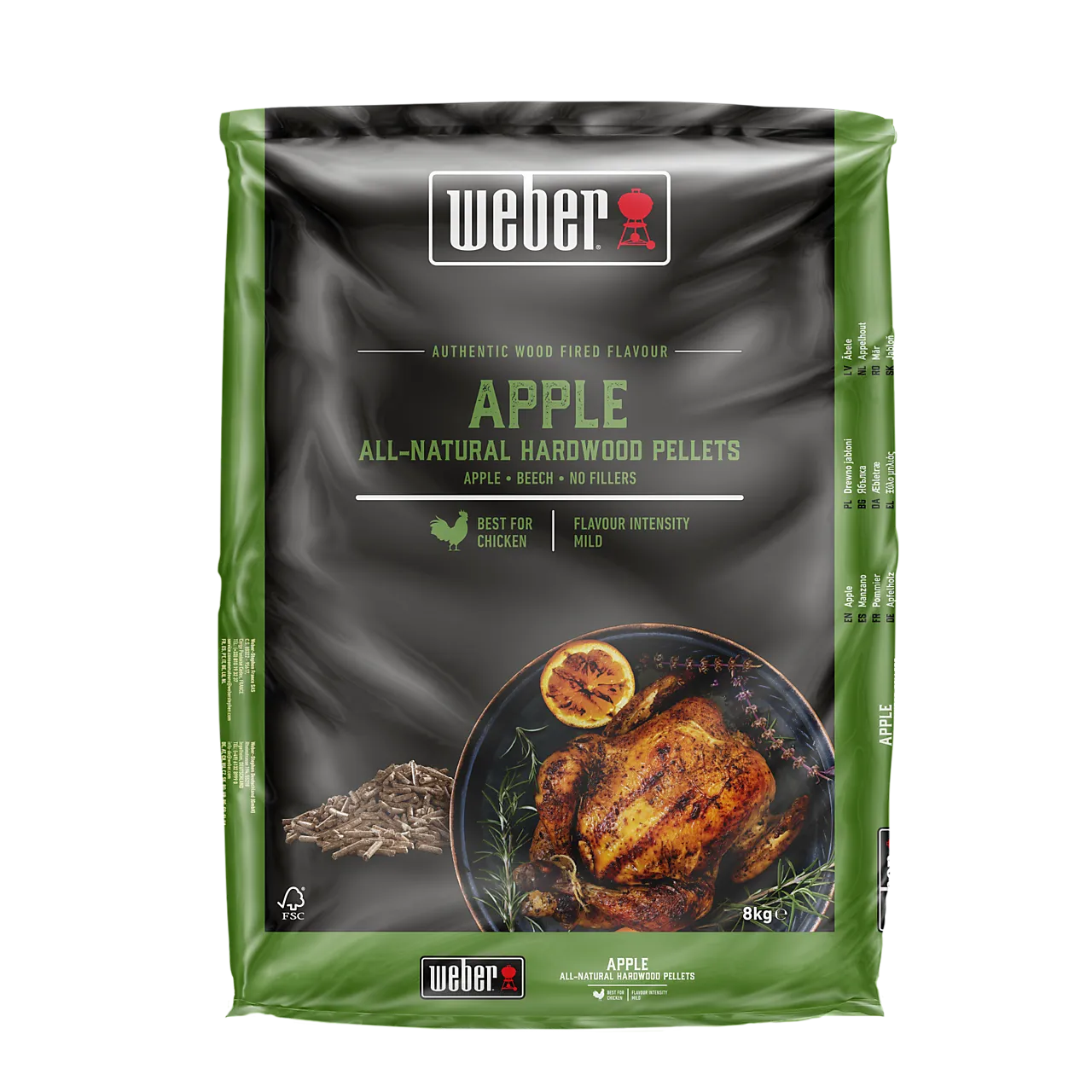 Weber pellets eple 8 kg pose