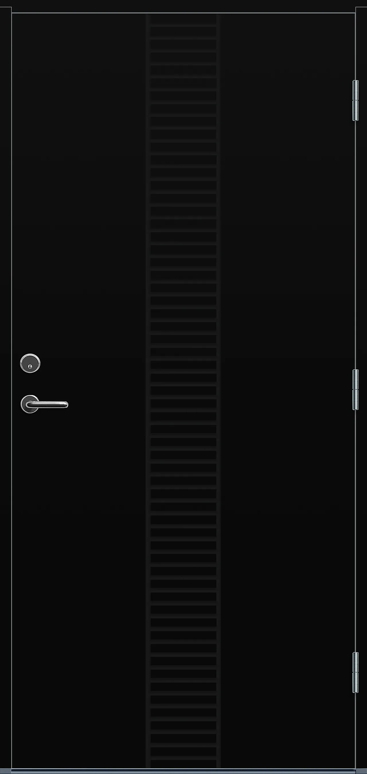 Ytterdør Hamar svart høyre 100x210 cm