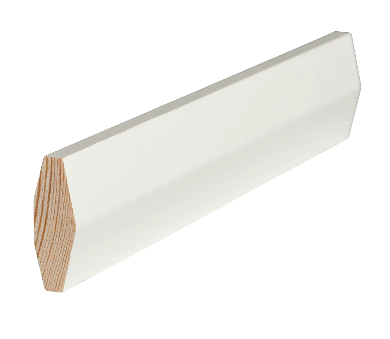 Taklist skrå 14x40x4400 mm hvitmalt furu