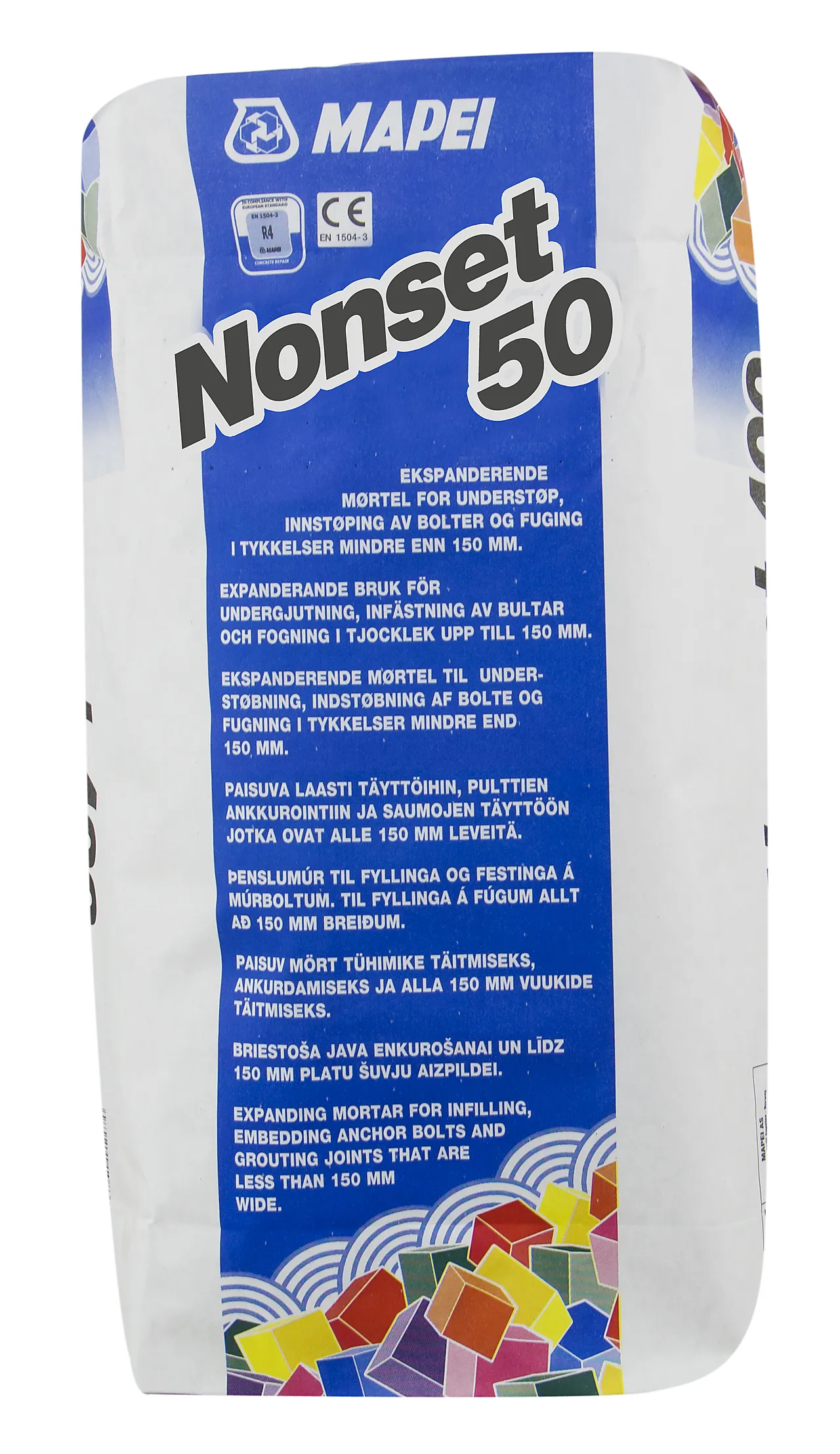 Mørtel ekspanderende fjellbolter 25 kg Mørtel ekspanderende fjellbolter 25 kg