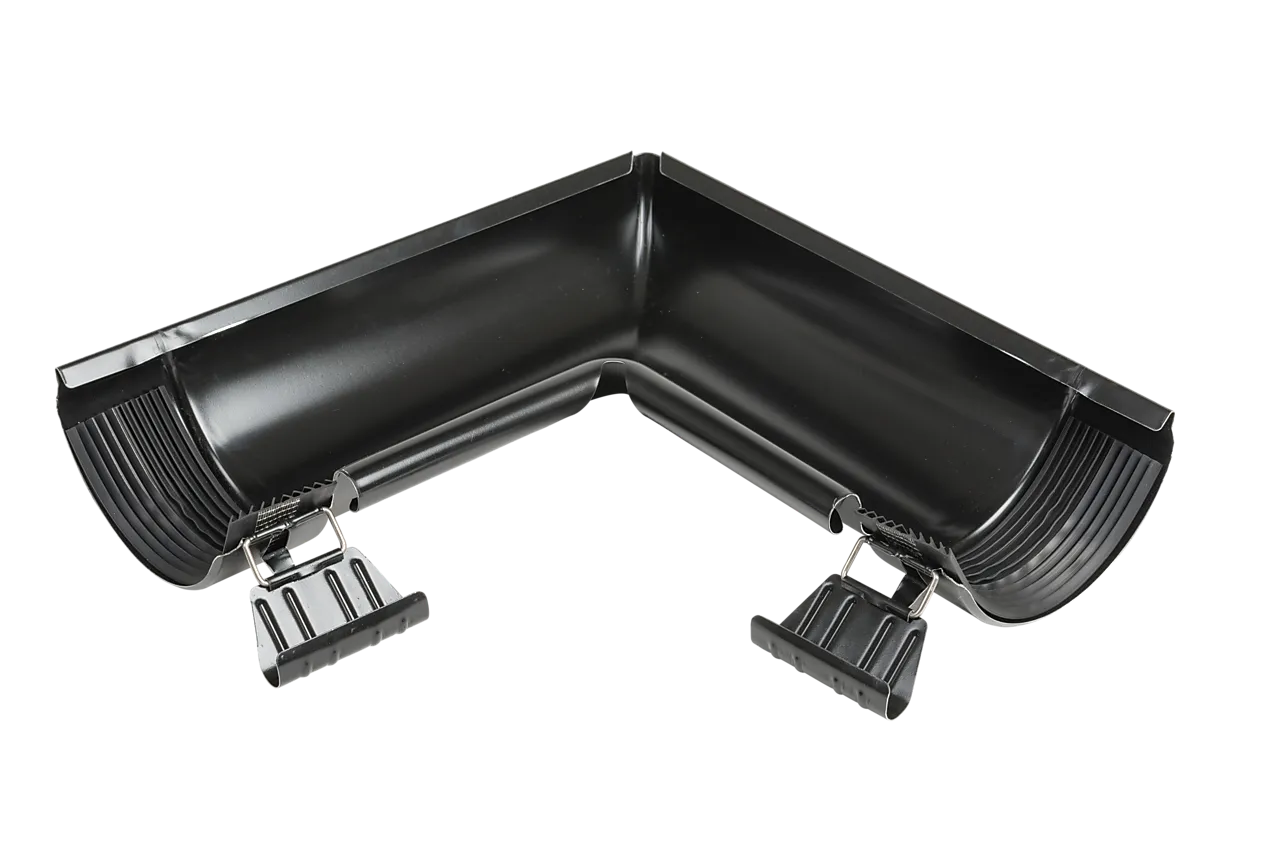 Vinkel innvendig med skjøt stål 125 mm sort Vinkel innvendig med skjøt stål 125 mm sort