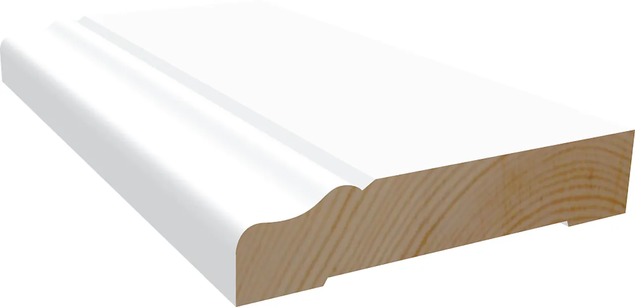 Gulvlist furu M305 hvit bomull S0502-Y 15x70x4400 mm Gulvlist furu M305 hvit bomull S0502-Y 15x70x4400 mm