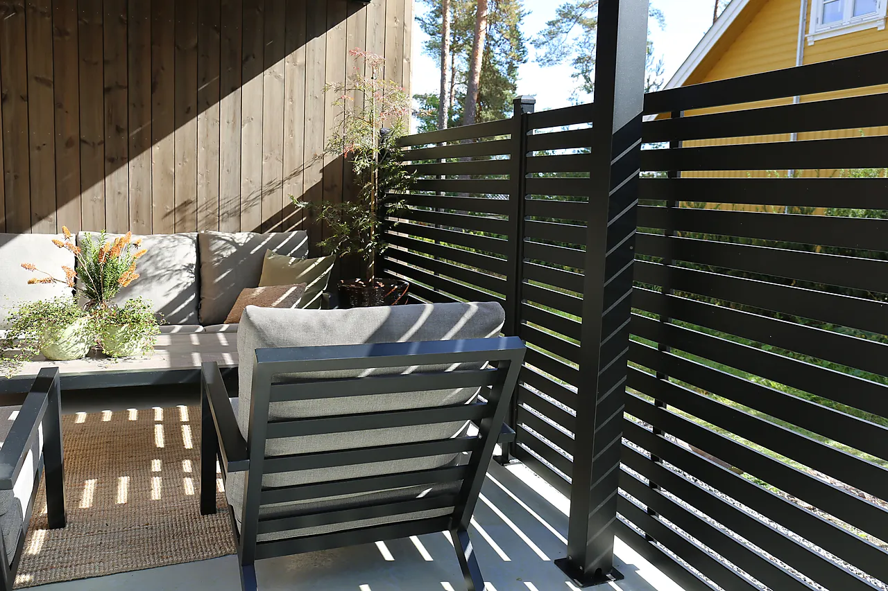 Levegg aluminium 180 x 145,5 cm sort null - null - 3 - Miniatyr