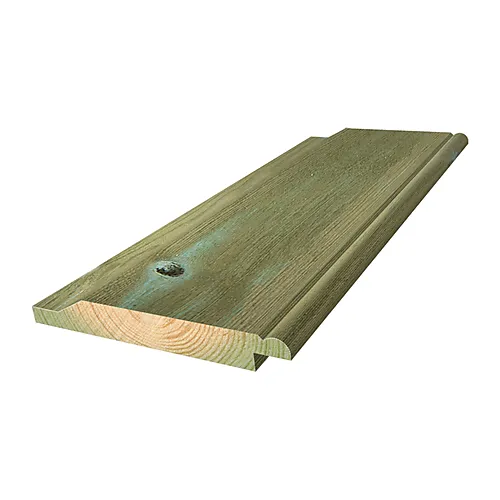 Dobbeltfalset kledning enkelstaff 19x148 mm impregnert furu