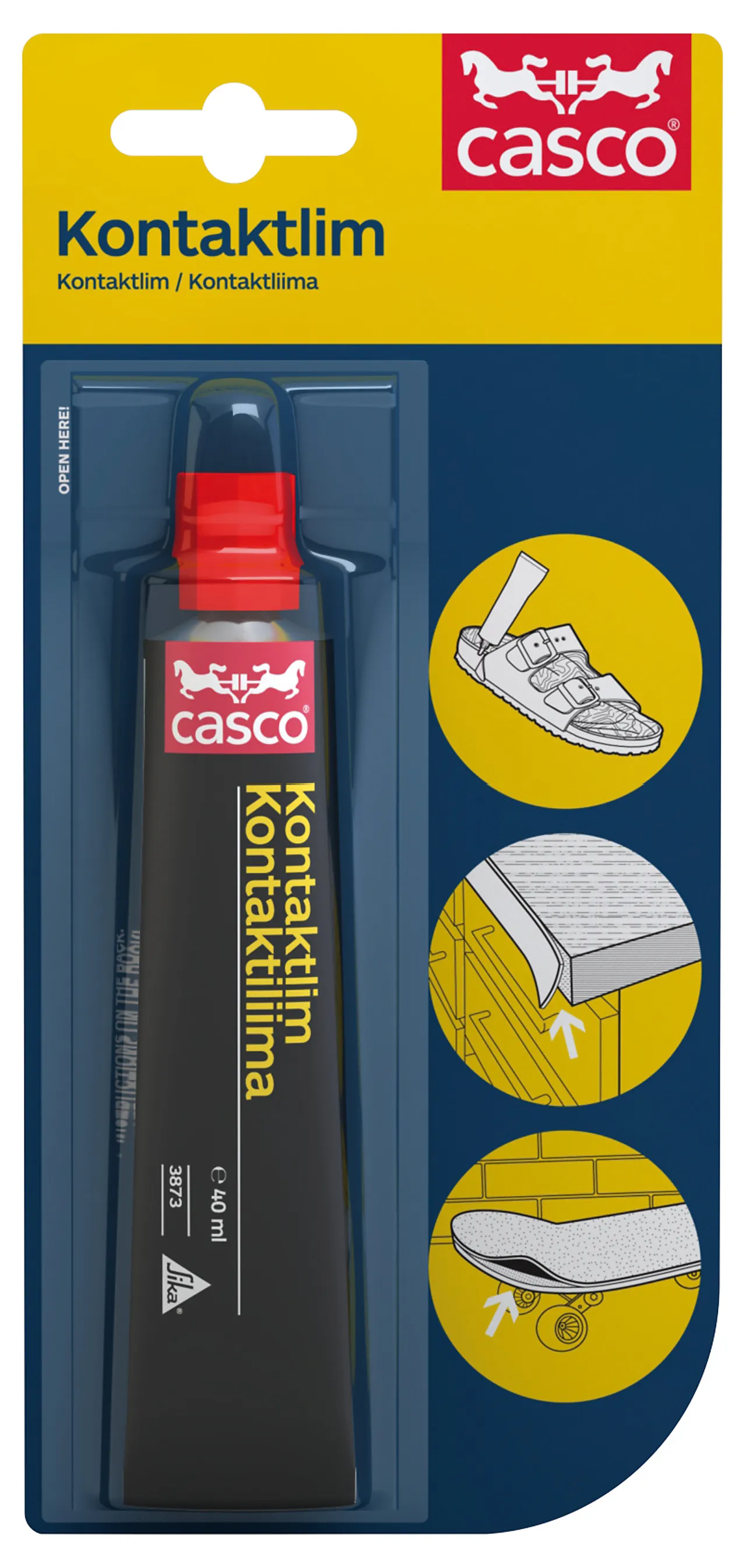 Kontaktlim løsemiddelbasert 40 ml Kontaktlim løsemiddelbasert 40 ml