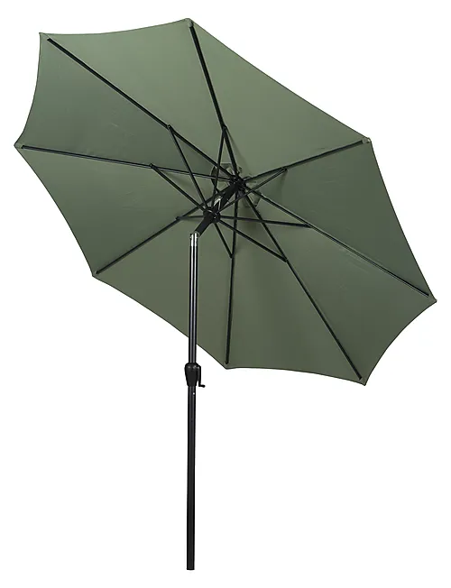 Parasoll med tilt Ø3 meter sort/grønn