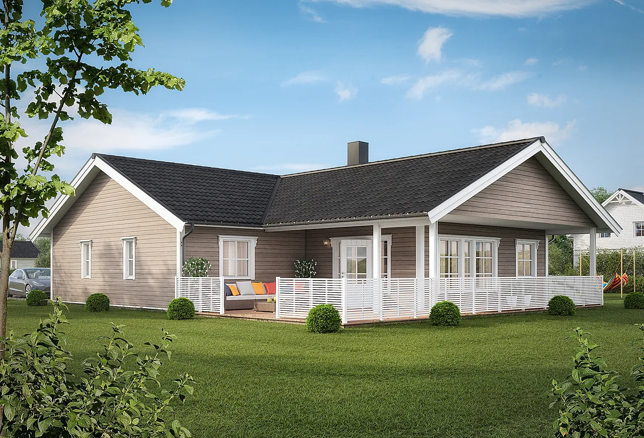 Rekkverk harmoni  hvit 120x95 cm