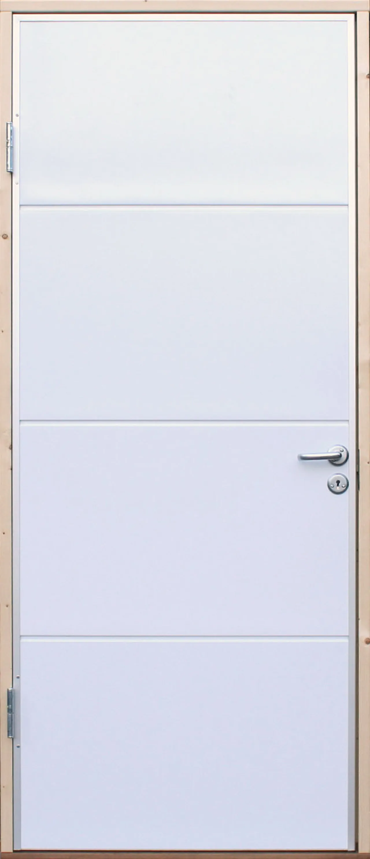 Garasjedør gtsl 99x209v gran karm, hardved terskel