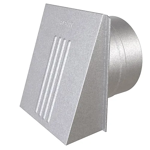 Ventilatorventil med kappe/spjeld 6x6" ø 150 mm