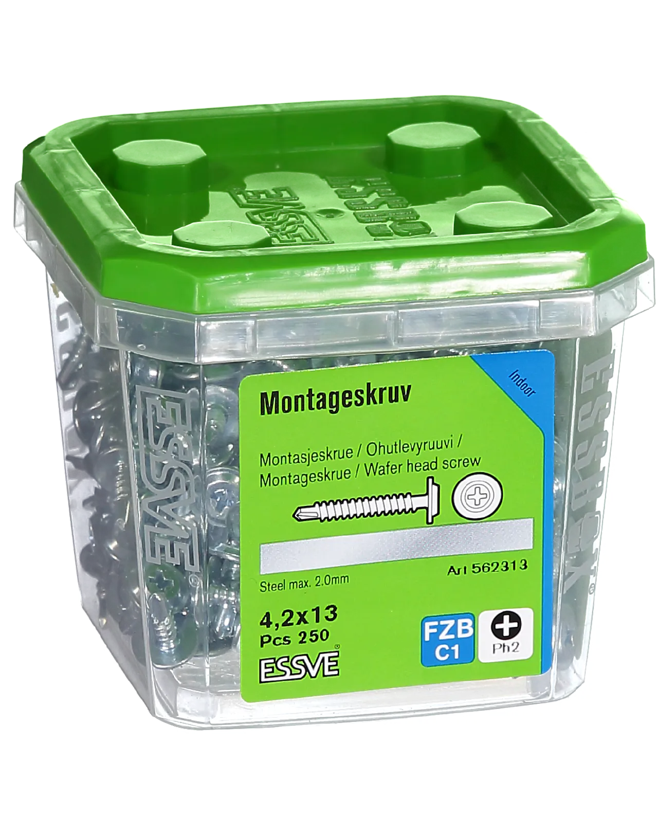 Montasjeskruer med borspiss 4,2x13 mm 250 stk null - null - 2 - Miniatyr