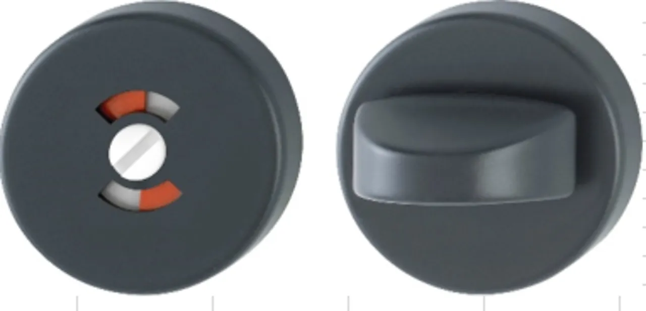 Vrider wc ledig/opptatt black matt rød og hvit indikator Vrider wc ledig/opptatt black matt rød og hvit indikator