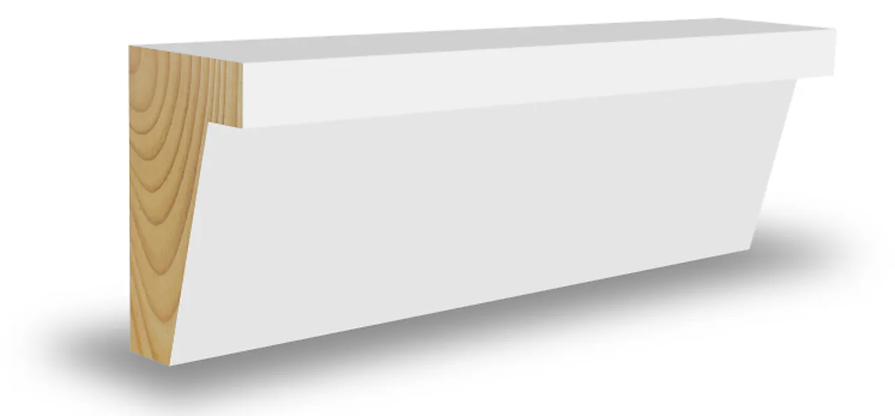 Taklist furu drammen hvit bomull S0502-Y 21x45x4400 mm