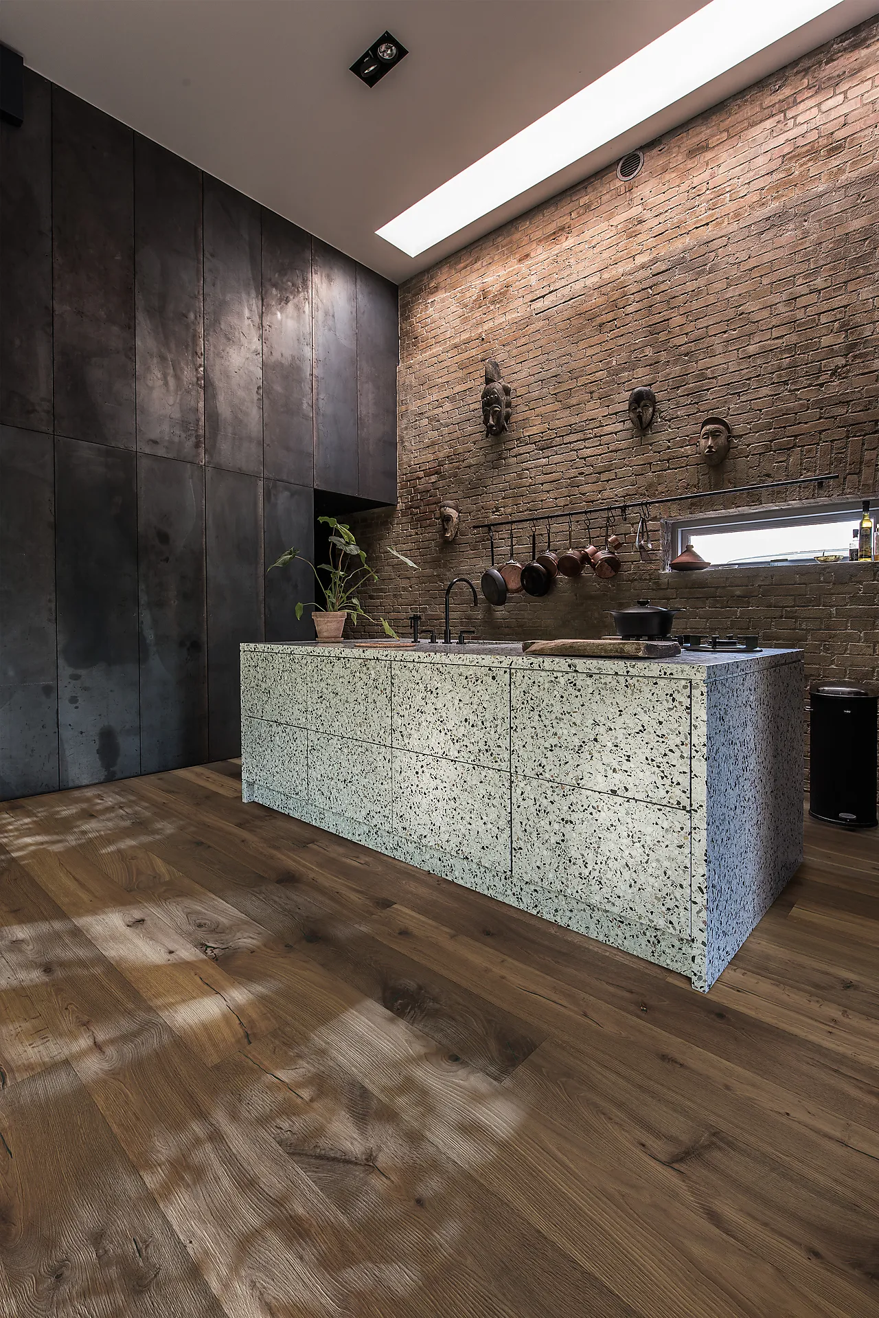 Eik Ombra 1st plank børstet faset grå oljet null - null - 2 - Miniatyr