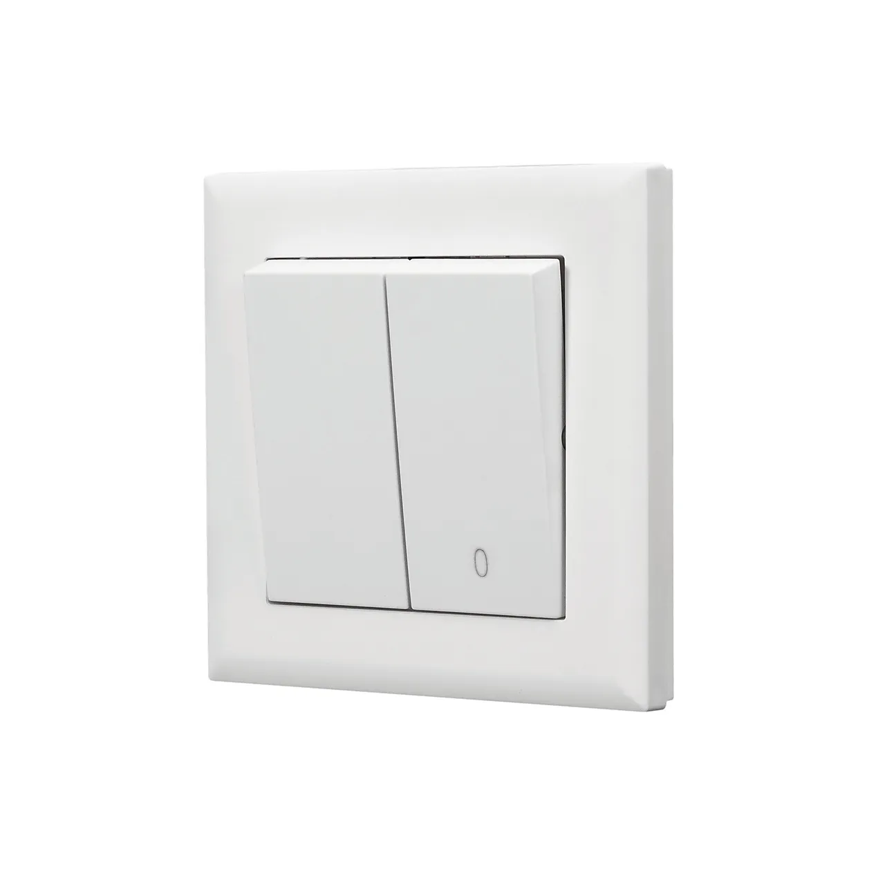 Bryter 2+1 pol innfelt hvit fjord