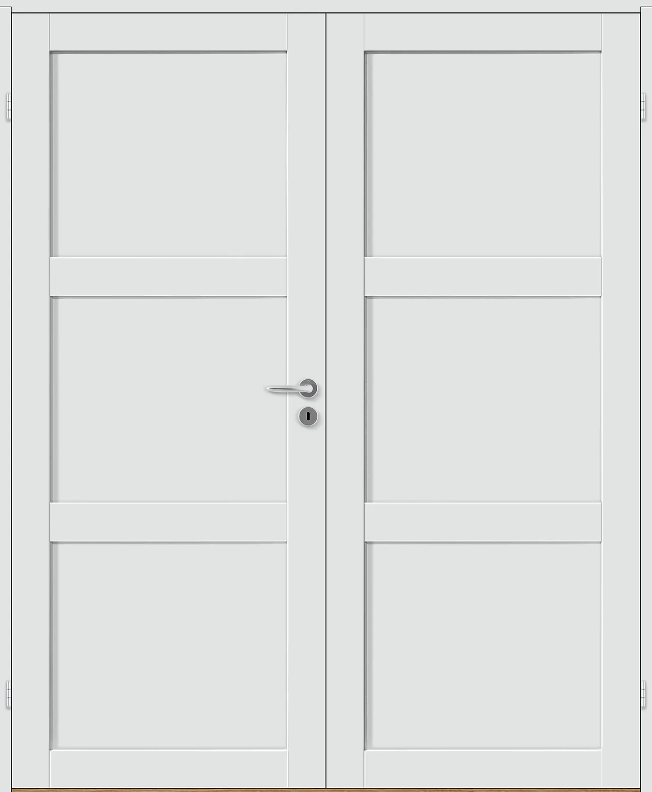 Dobbel innerdør Base 3 hvit 173x210 cm