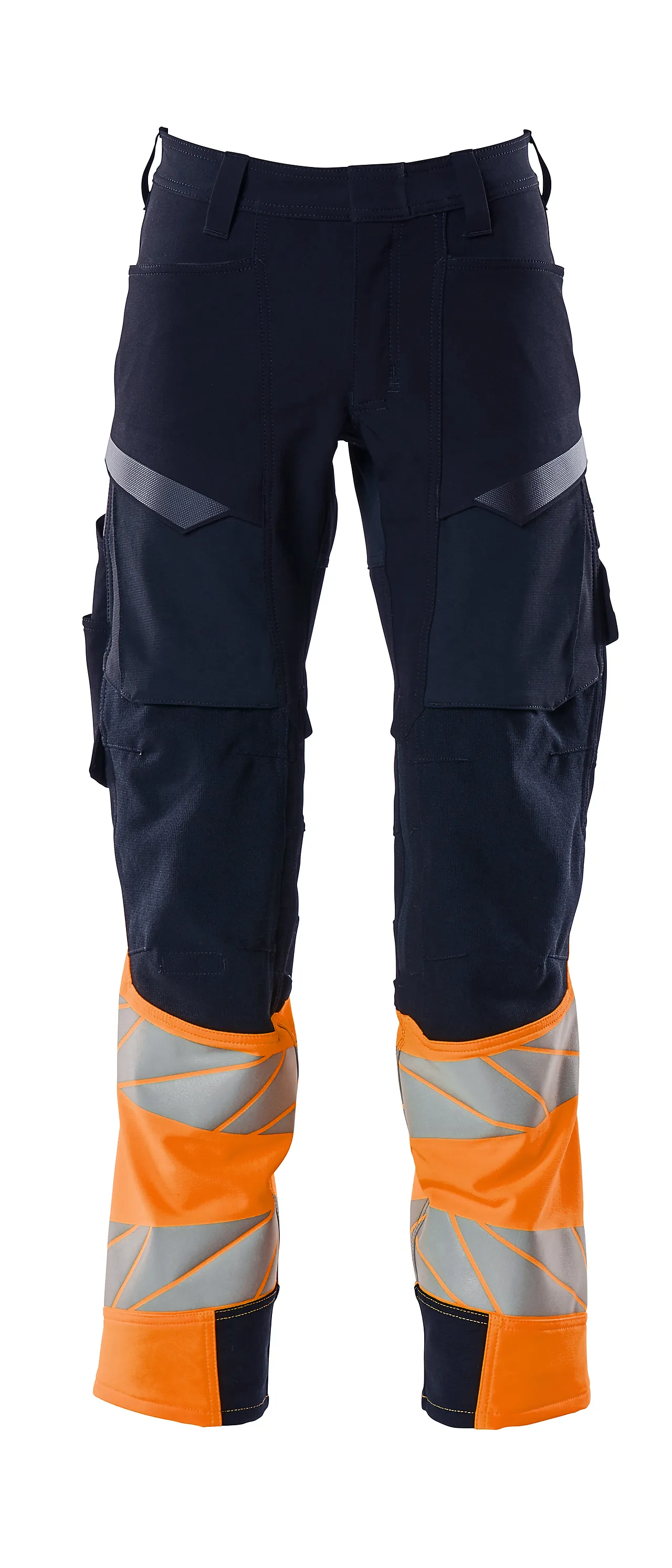 Bukse marine/ora 82c48 19179 hi-vis med knelommer stretch Bukse marine/ora 82c48 19179 hi-vis med knelommer stretch